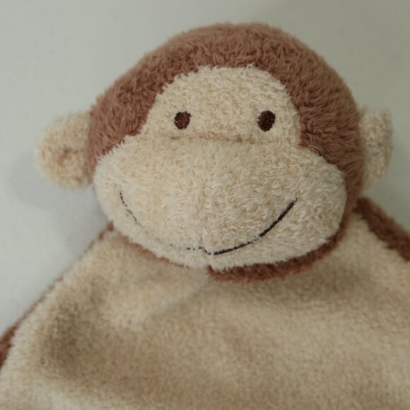 Angel Dear Monkey Lovey Plush Security Blanket Knotted Corners - Picture 4 of 8